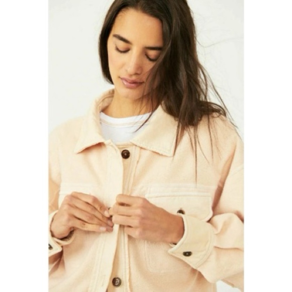 | free people • ruby shacket shirt jacket in sunrise sweetheart • medium | - Picture 2 of 4